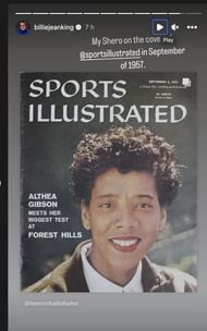Screengrab from Billie Jean King's Instagram